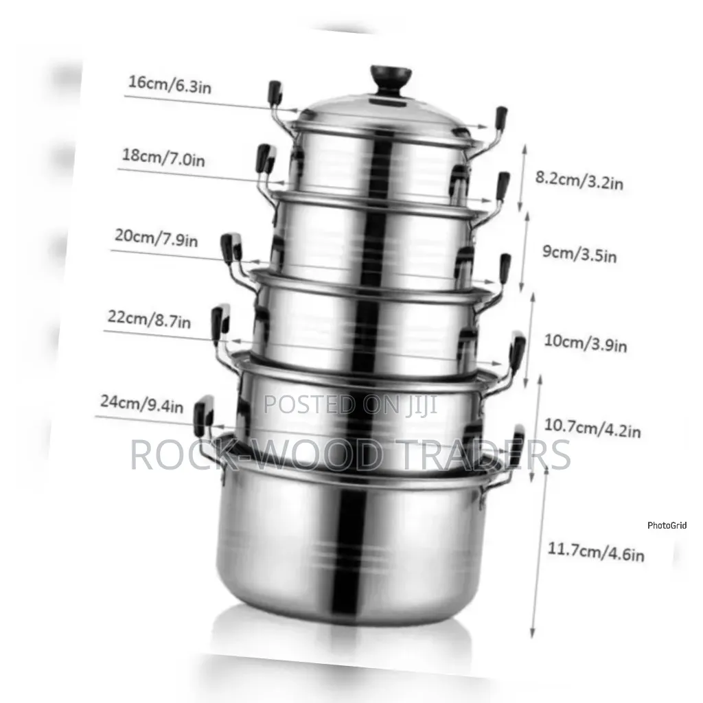 Stainless Steel Cooking Pot 10pcs
