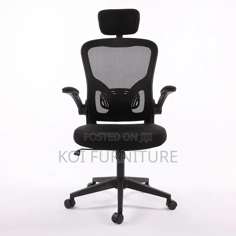 Office Chair : Grace18 Black Ergonomic Mesh High-Back Office Chair