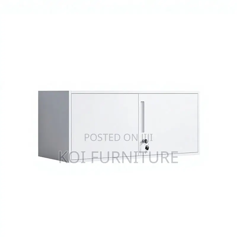 Office Cabinet : White Metallic Office Cabinet With Locking Mechanism