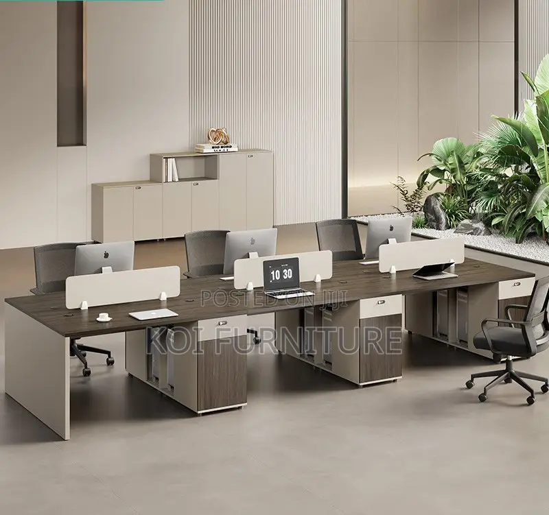 Office Desk : Mop04 Modern Four-Person Office Workstation
