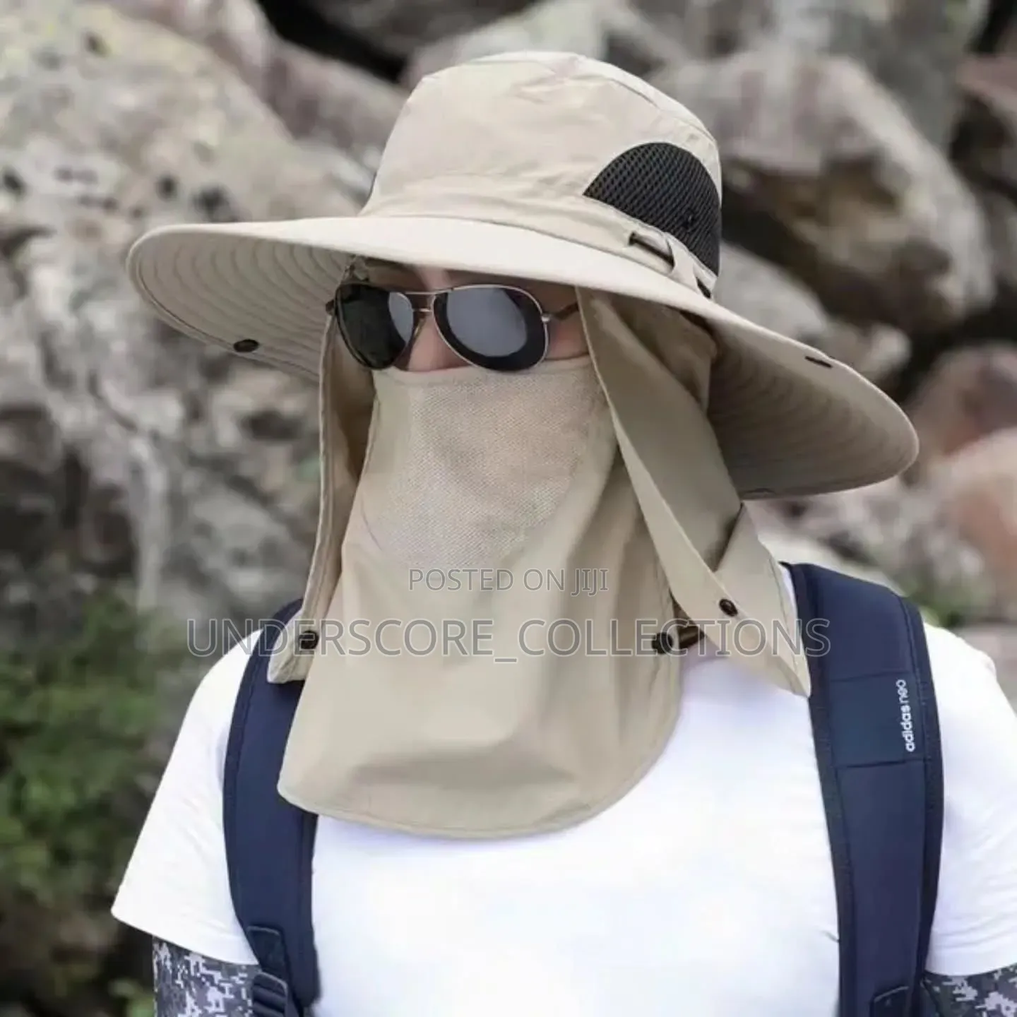 Uv Protection Sun Hat With Neck and Face Flap for Fishing and Hiking