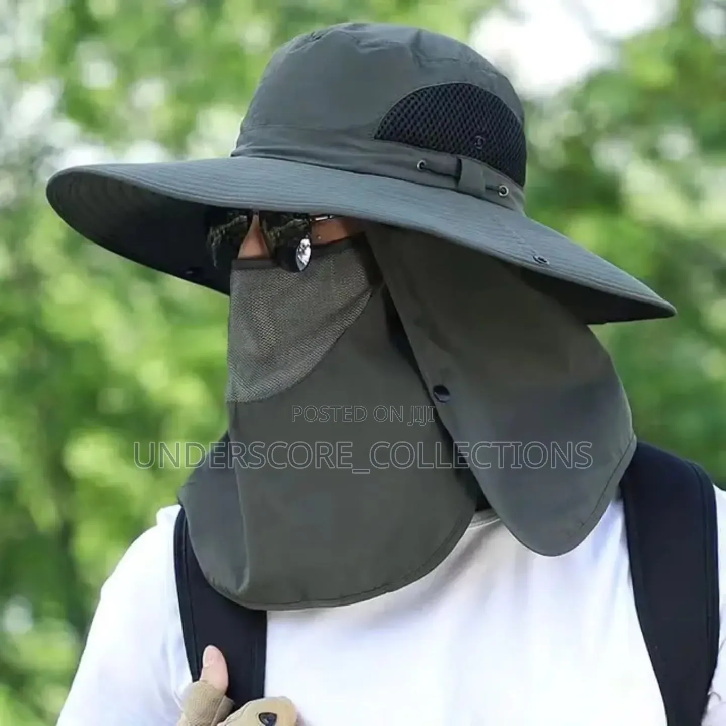 Uv Protection Sun Hat With Neck and Face Flap for Fishing and Hiking