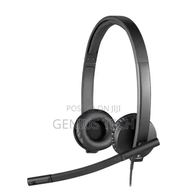 Logitech H570e Stereo Usb-a Headset With Noise Cancelling Mic — Black