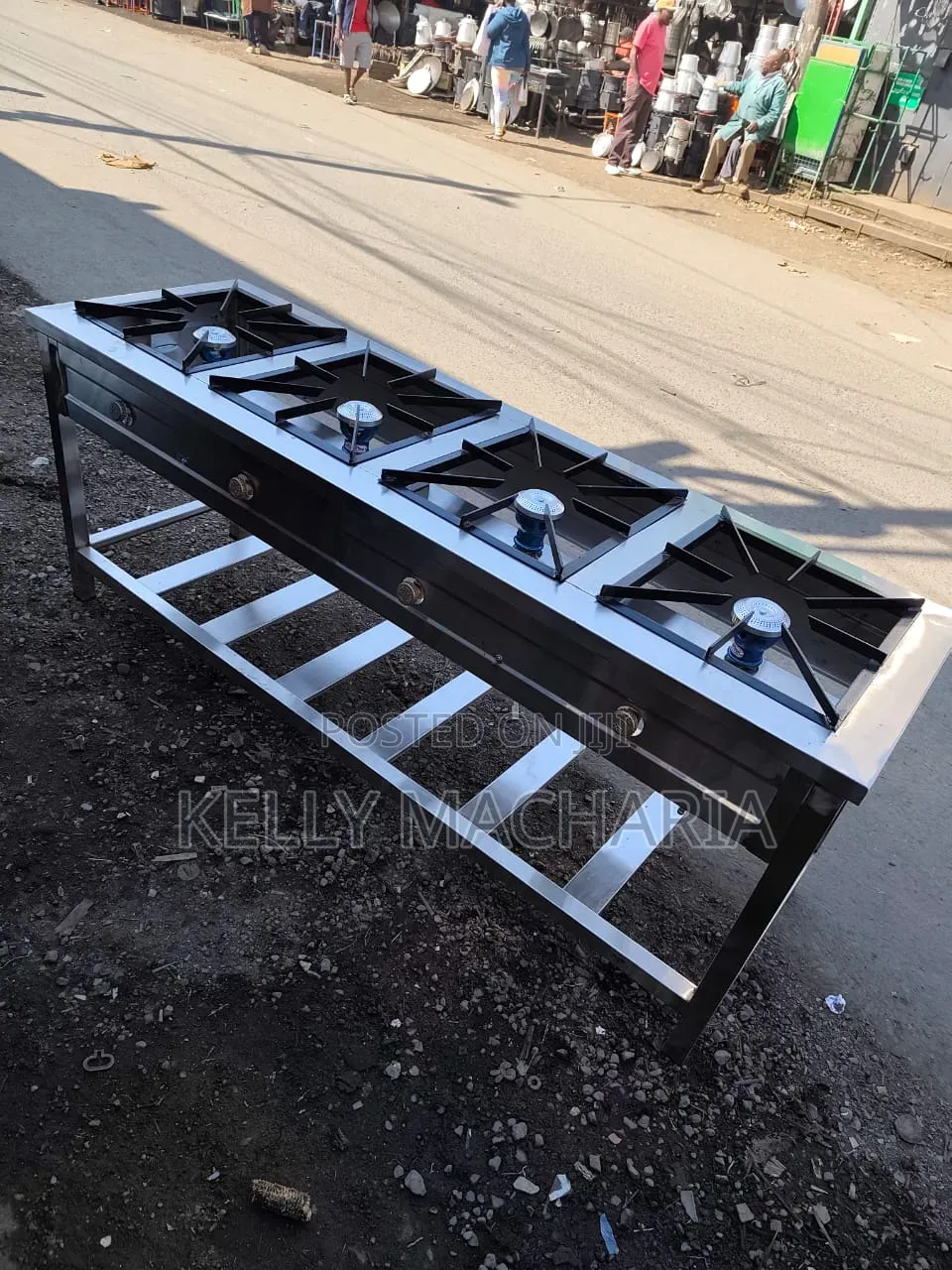 Commercial Sizes Stainless Four Burner Stainless Steel Grill Jikos