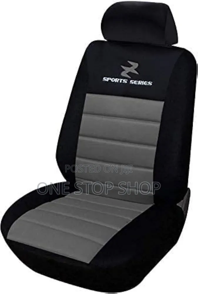 Polyester Fabric Grey_black Seat Covers Backed With Foam for Comfort