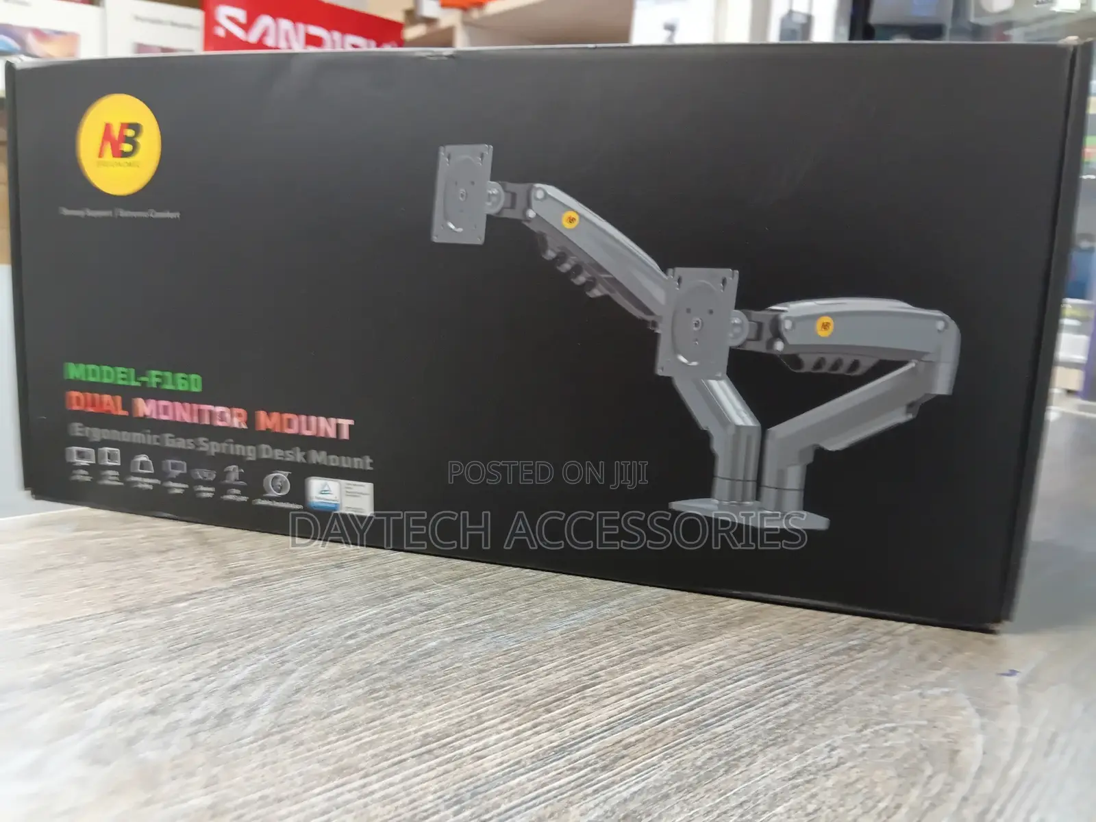 North Bayou F160 Dual Monitor Desk Mount With Fp-2 Laptop Holder.