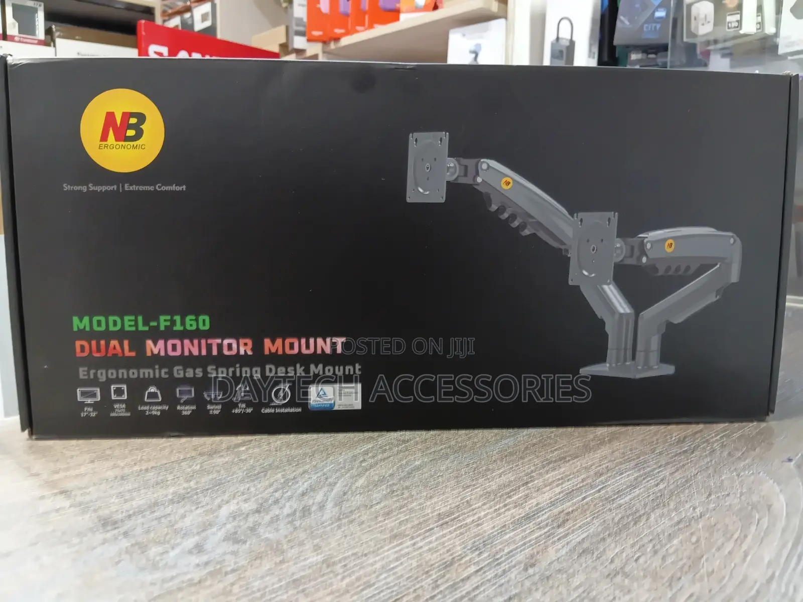 North Bayou F160 Dual Monitor Desk Mount With Fp-2 Laptop Holder.