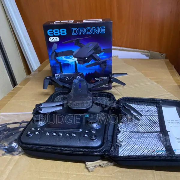 E88 Pro Foldable Drone With Hd Camera Remote Screen Display