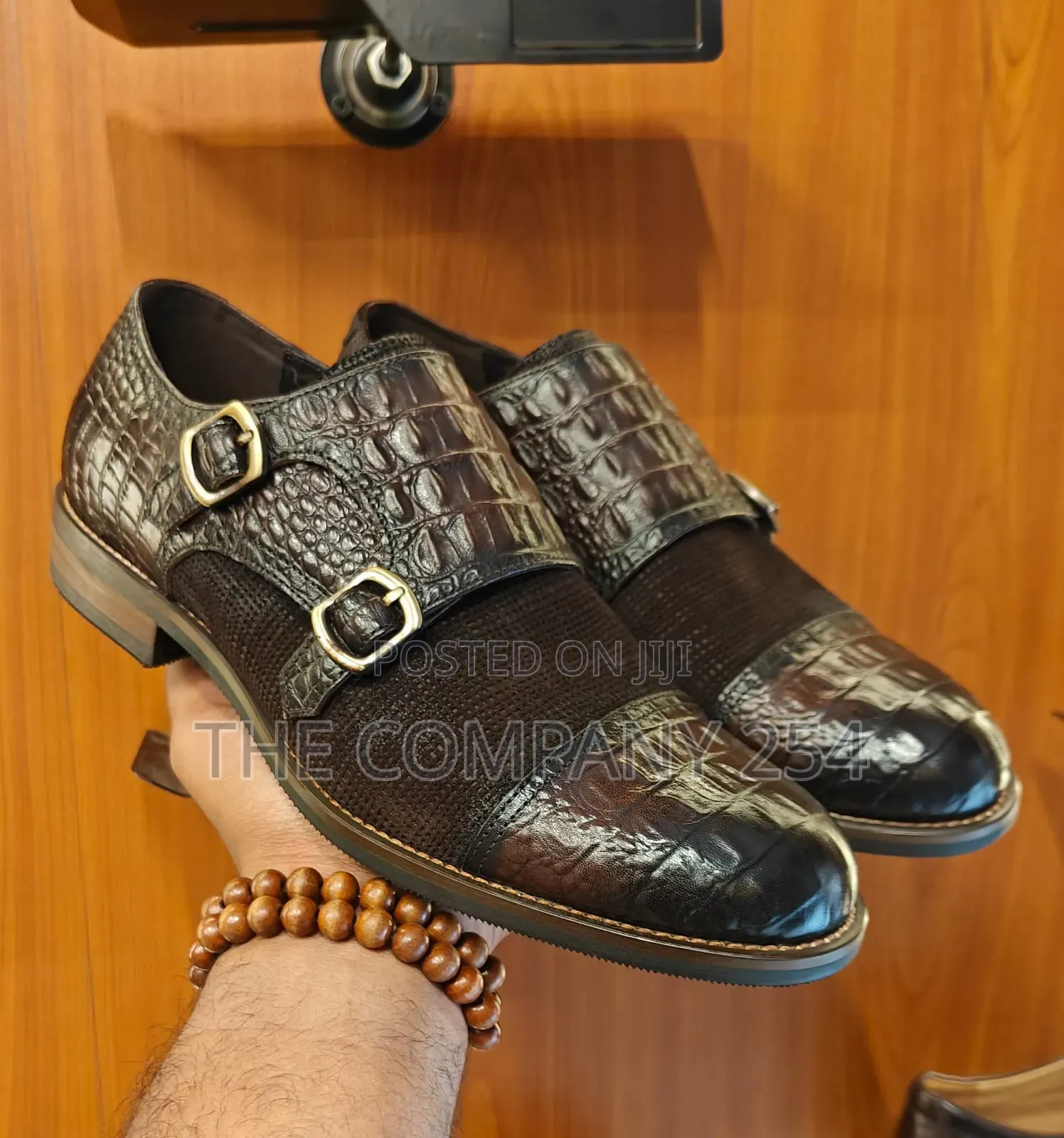 Quality Leather Sued Men Double Monks Official Casual Shoes