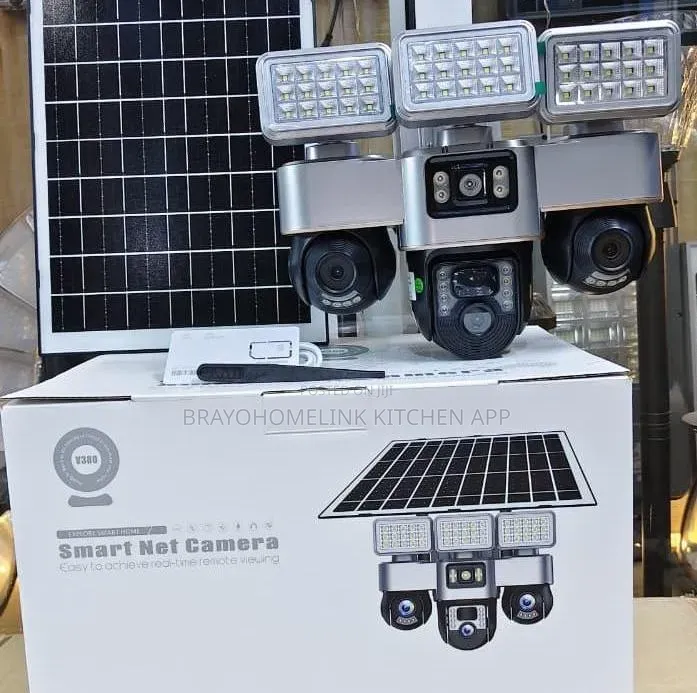 *4g Triple Lens Solar PTZ Camera With Light*