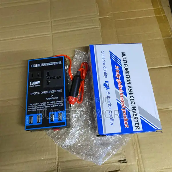 1500w Smart Dc to Ac Vehicle Converter With Multi-Device Charging Capa