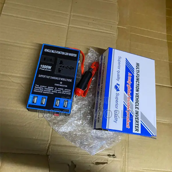1500w Universal Car Inverter With Fast Charging Usb and Safety Feature