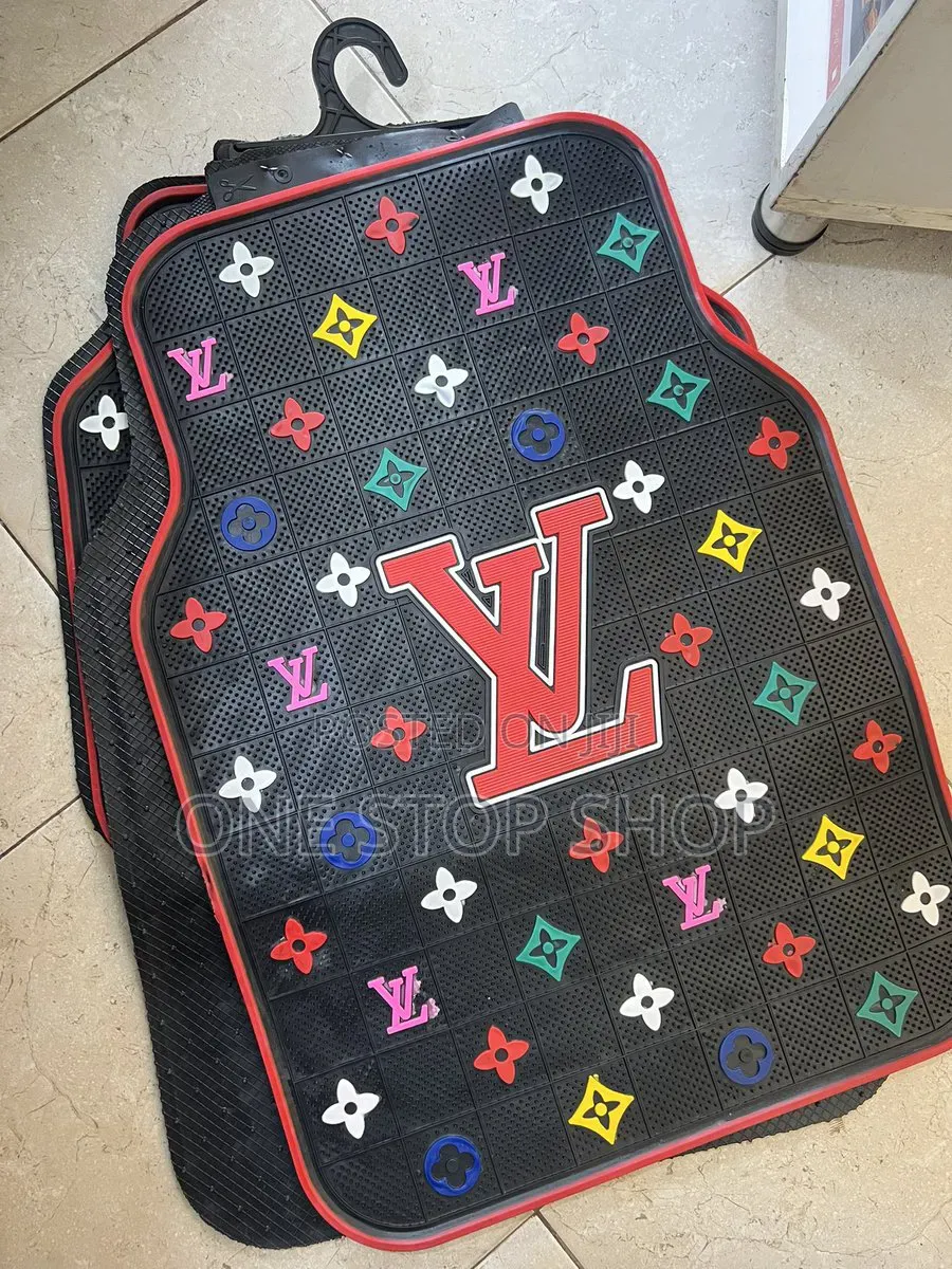 Louis Vuitton Mats With Iconic Pattern Design With Lv Red Logo Style