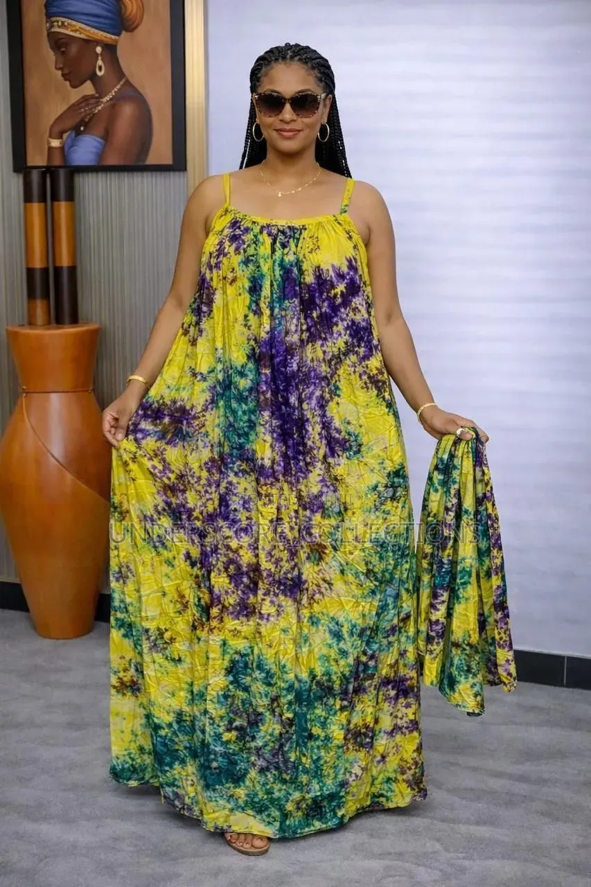 Ladies Maxi Free Size Cotton Dresses With Mtandio