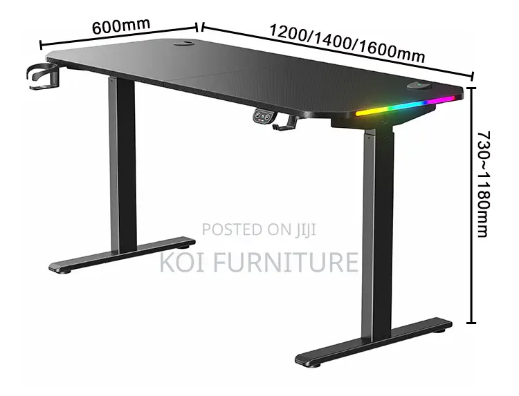 Office Desk; 1.8 Meters Adjustable Electric Home Gamers Computer Desk