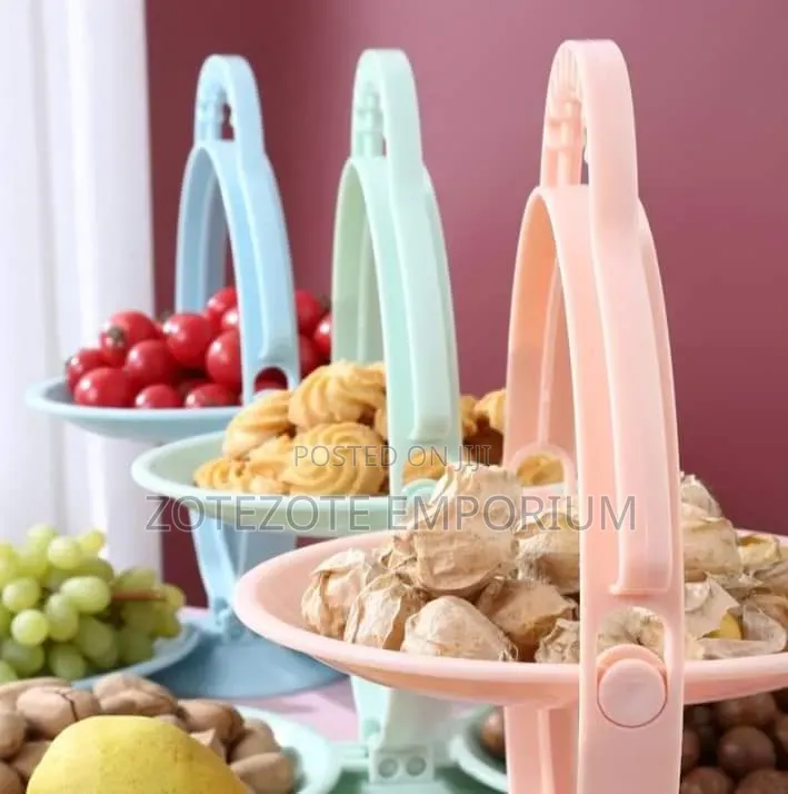 Folding 3 Layer Plate Fruit Rack