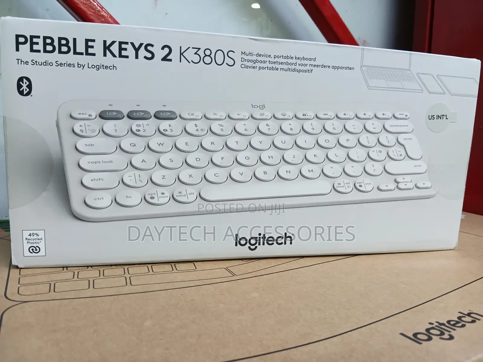 Logitech Pebble Keys 2 K380s Wireless Keyboard in White