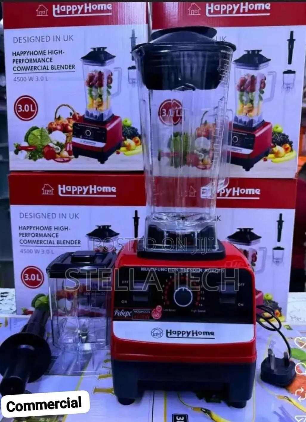 3.0 LTRS 4500watts Happy Home Commercial Blender