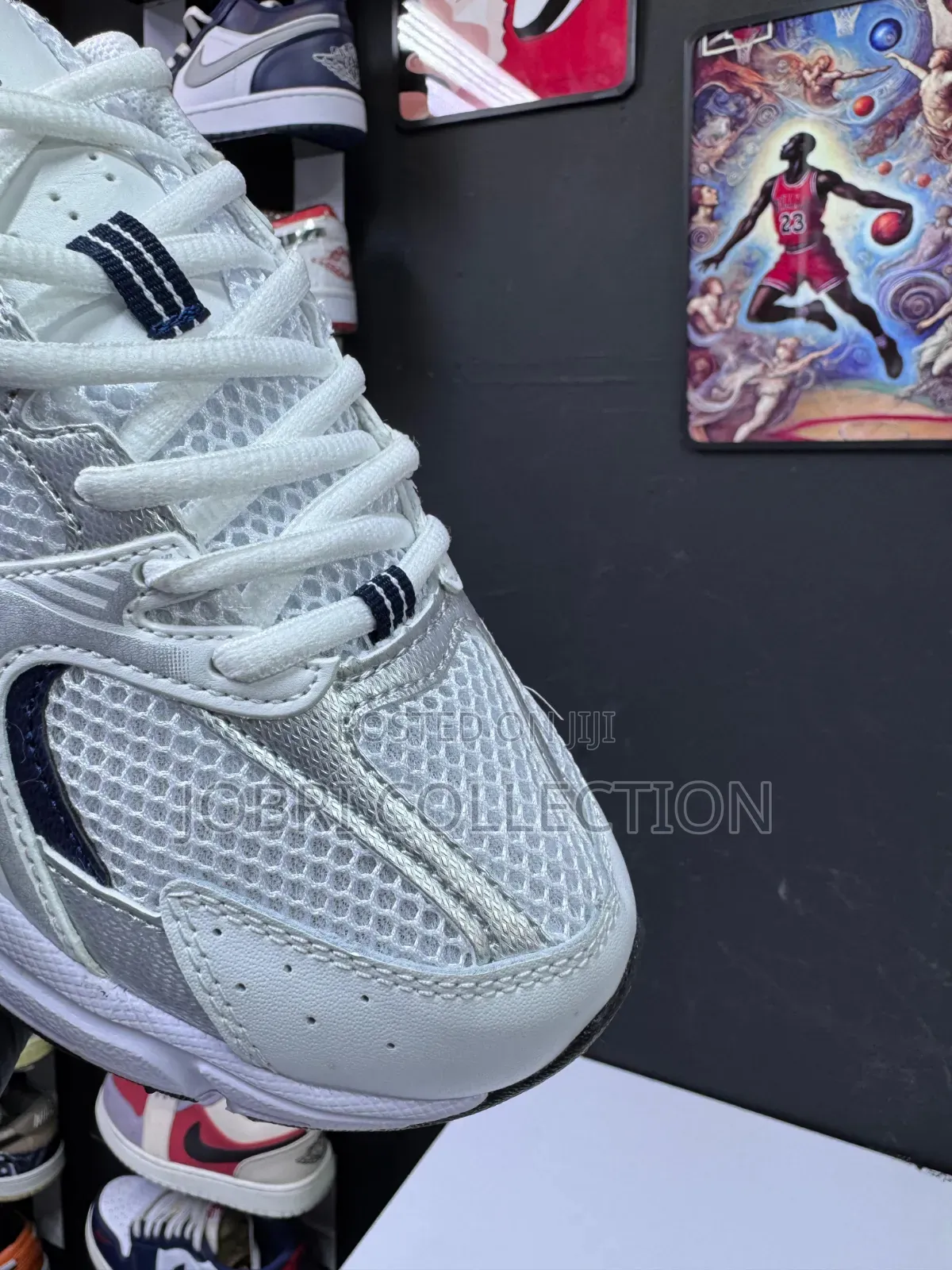 White Blue New Balance 530 Sneakers