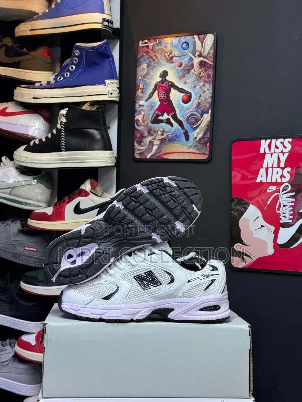 White Black New Balance 530 Sneakers