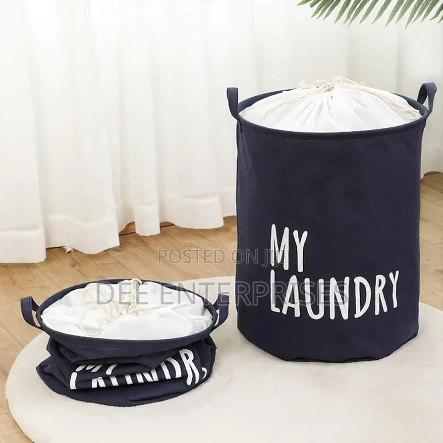 My Laundry Branded Foldable Canvas Laundry Basket