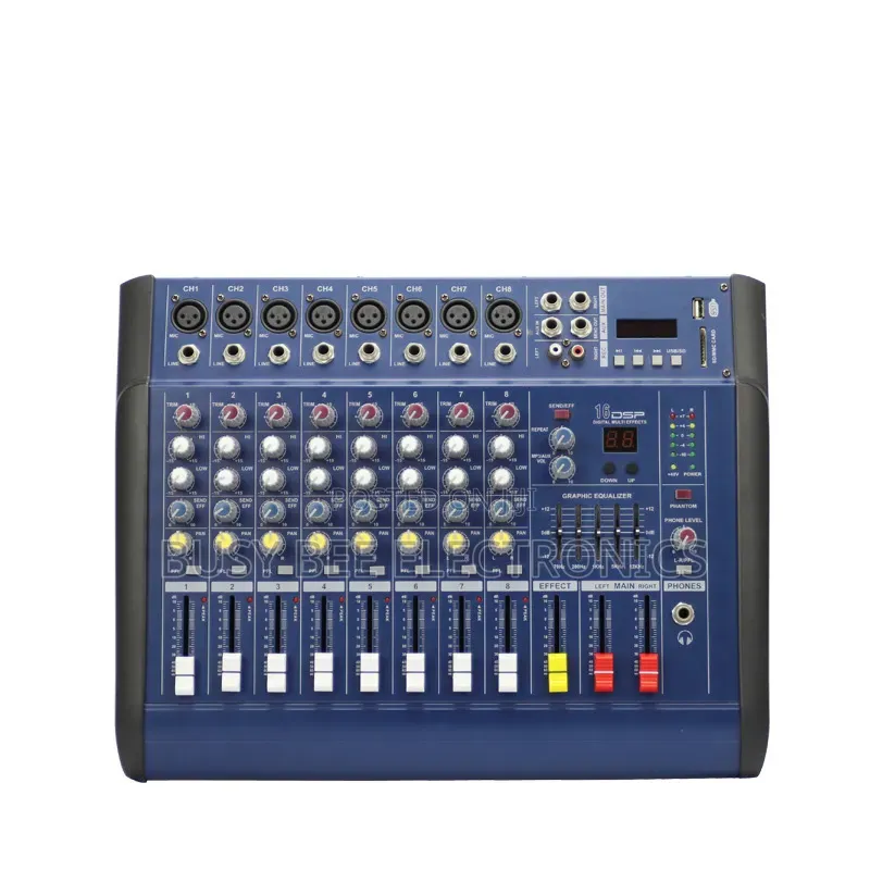 8 Channel Usb Power Mixer Manufacturer 802d