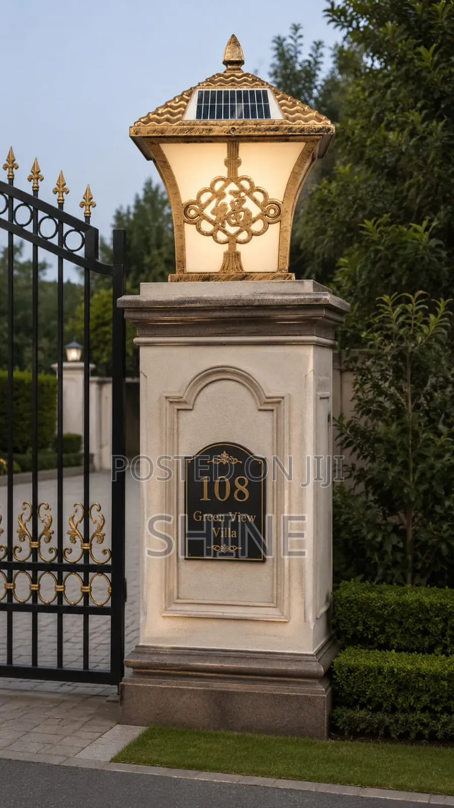 Solar/ Ac Dual Power Outdoor Gate and Pillar Light