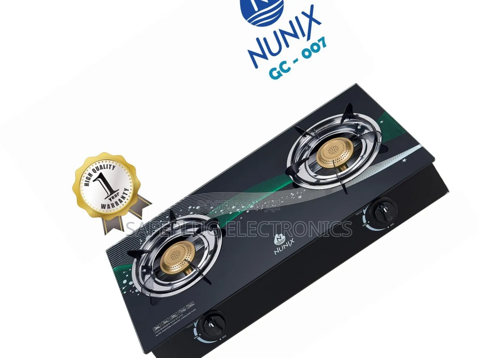 Original Nunix 2 Burner Glass Cooker – Modern Kitchen Essential