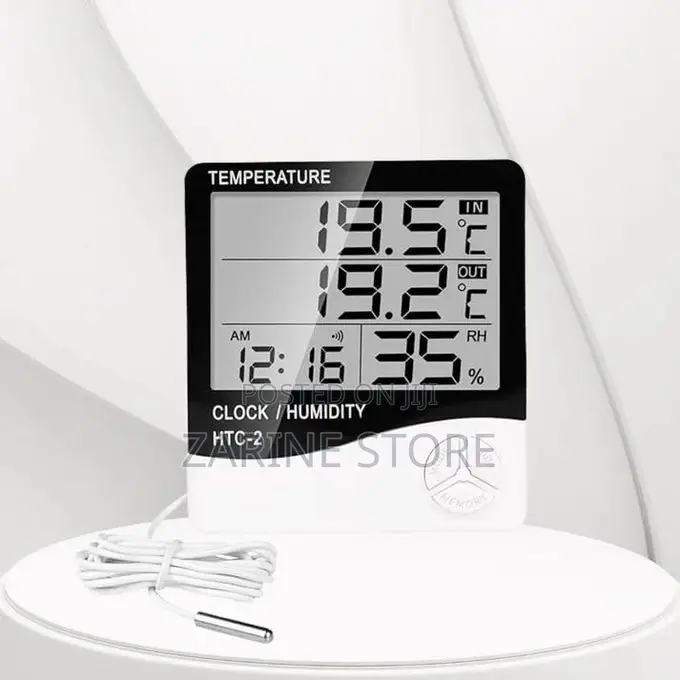 HTC 2 Temperature Humidity Hygrometer With LCD Display