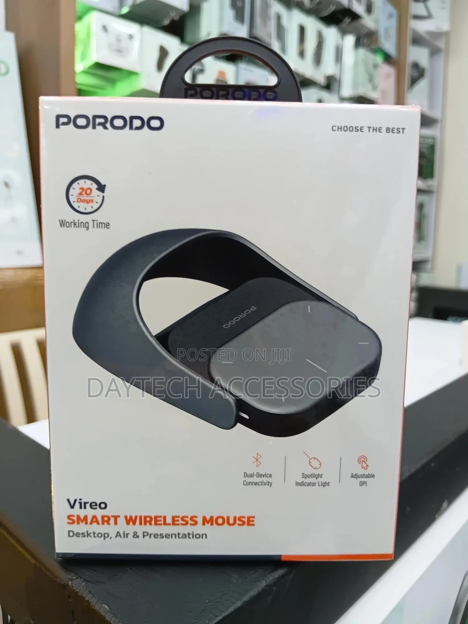 Porodo Bluetooth Detachable Air Mouse - Gray
