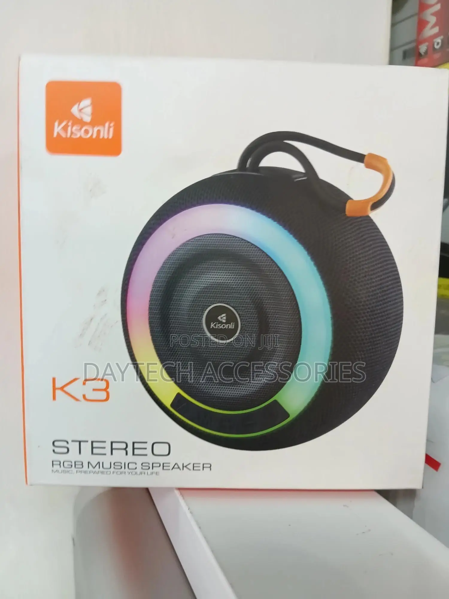Kisonli 8w Stereo RGB Bluetooth Speaker - Black