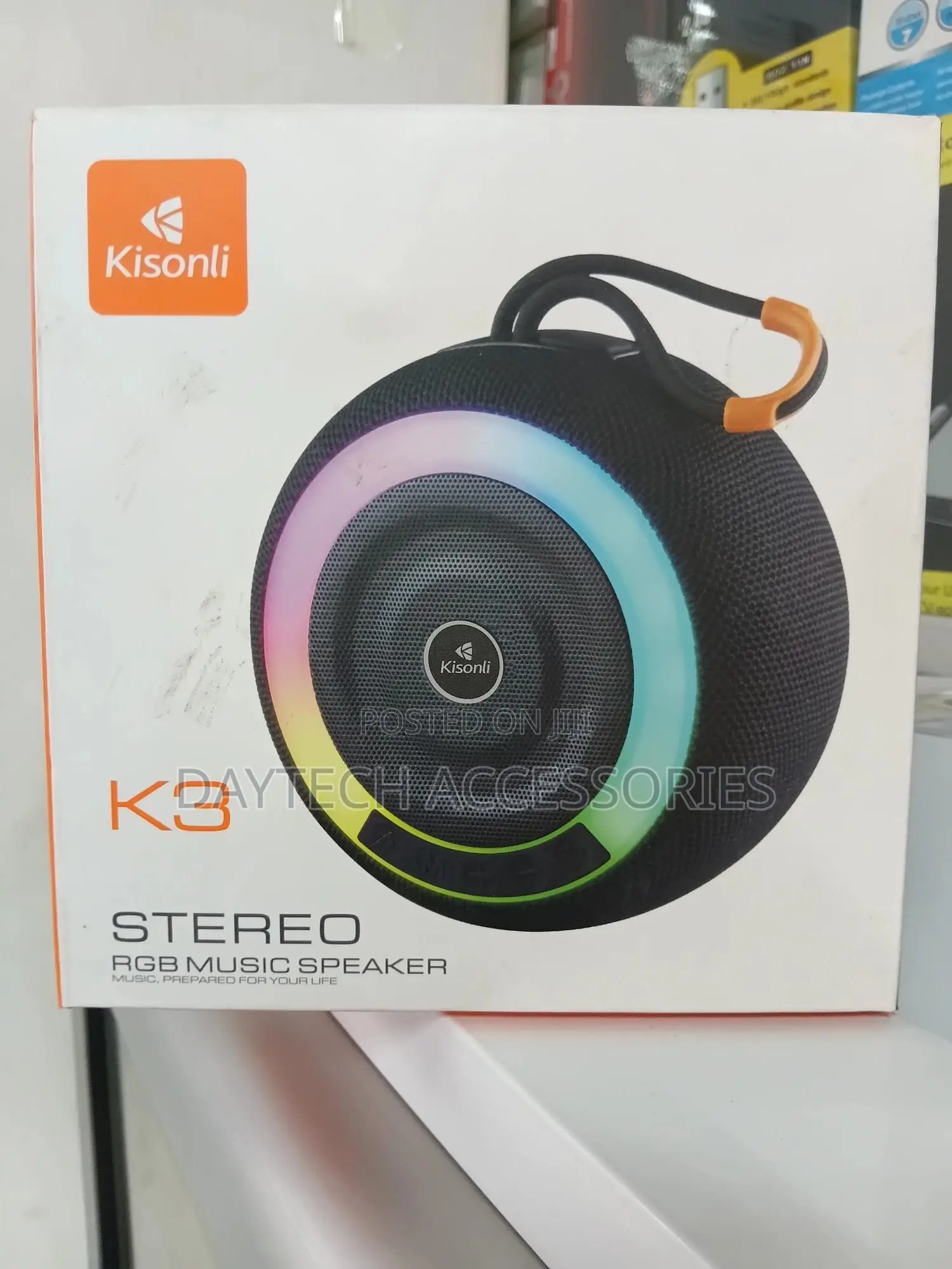 Kisonli 8w Stereo RGB Bluetooth Speaker - Black