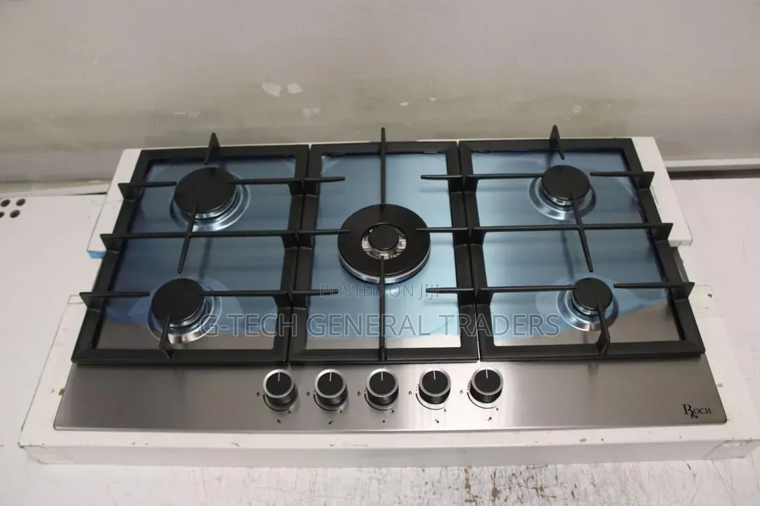 Roch 5burner Inbuilt Stainless Steel Gas Hob With Gas Sensor