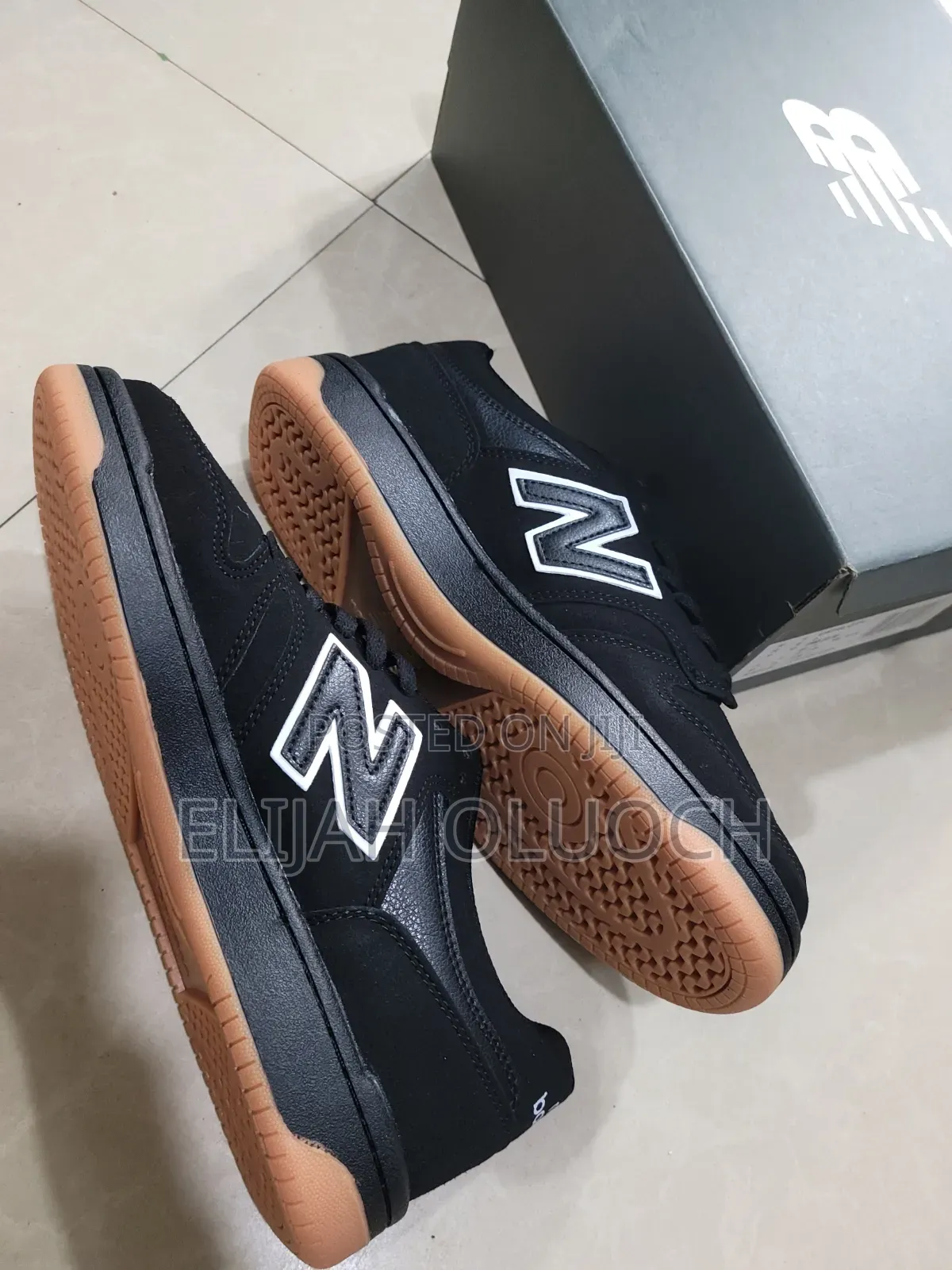 Black and White New Balance Numeric 480 Skate With a Gum Rubber Sole