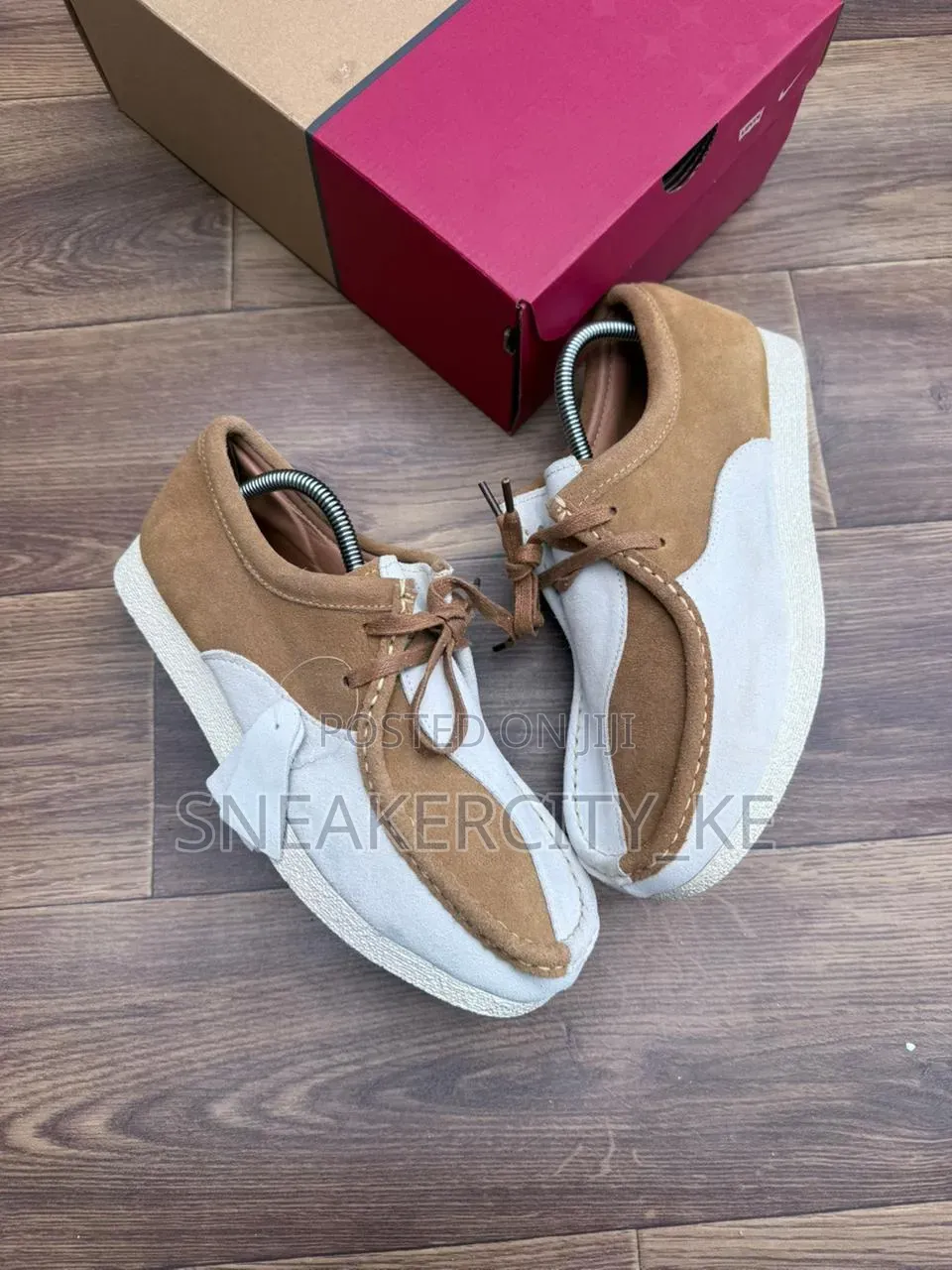 Suede Clarks