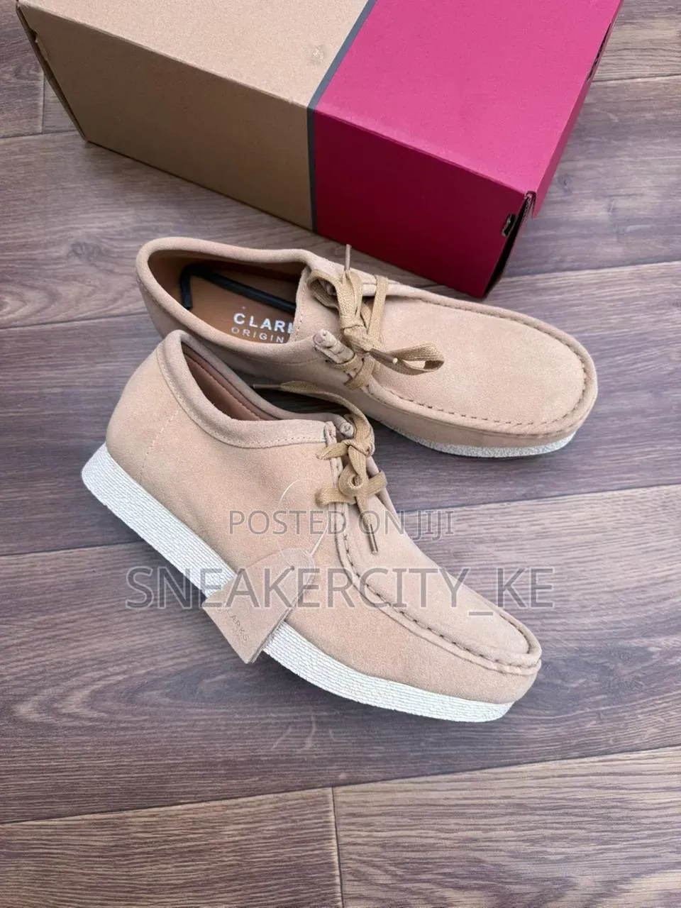 Suede Clarks