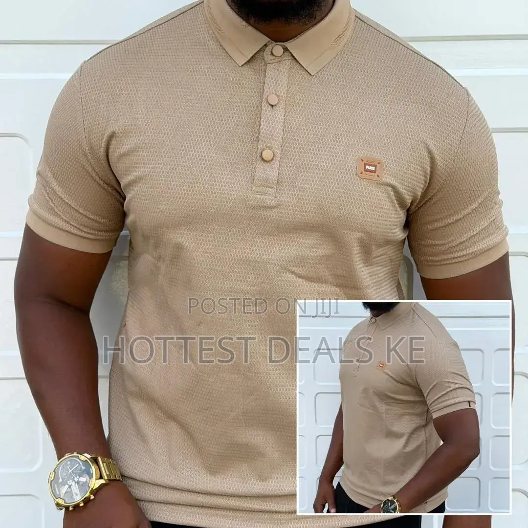 Tan Short-Sleeve Polo Shirt From Boss