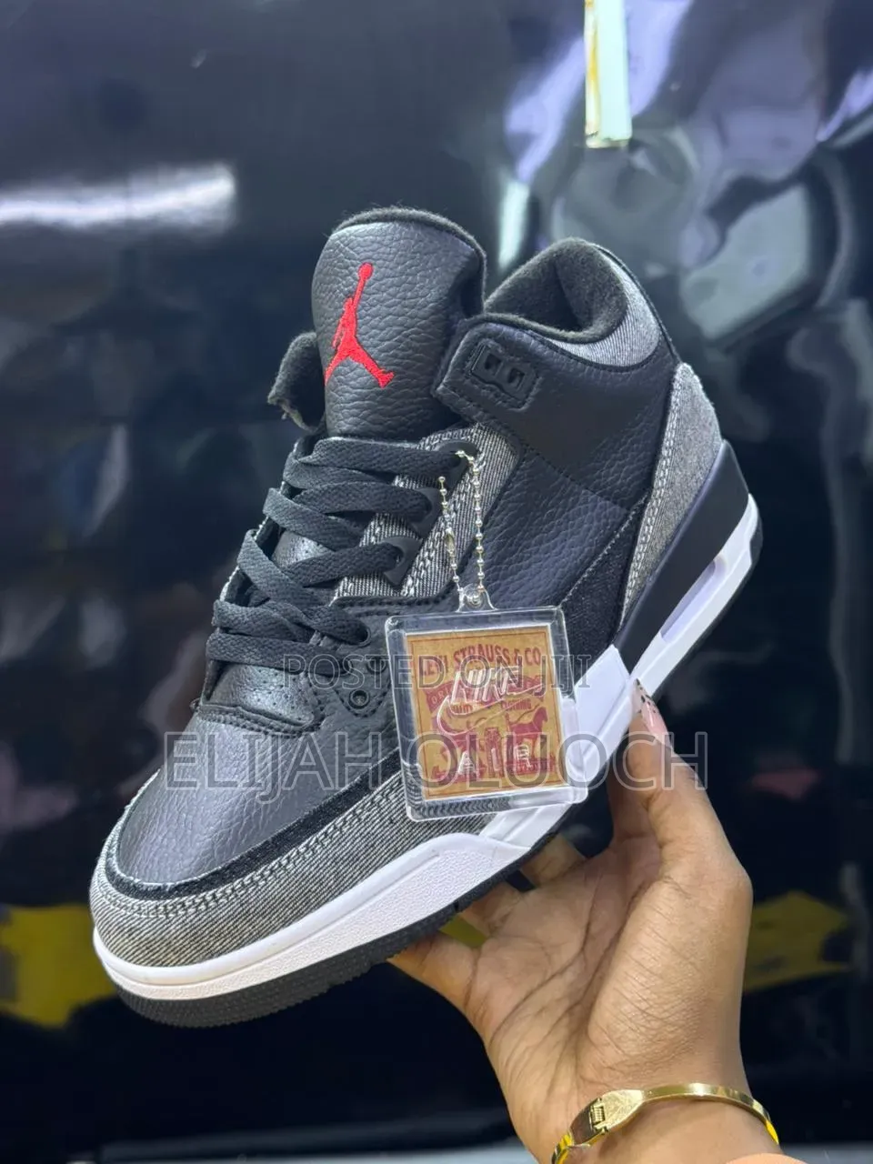Levi’S  Jordan 3 Retro
“ Black Denim ”
 
 Sizes: 38-45