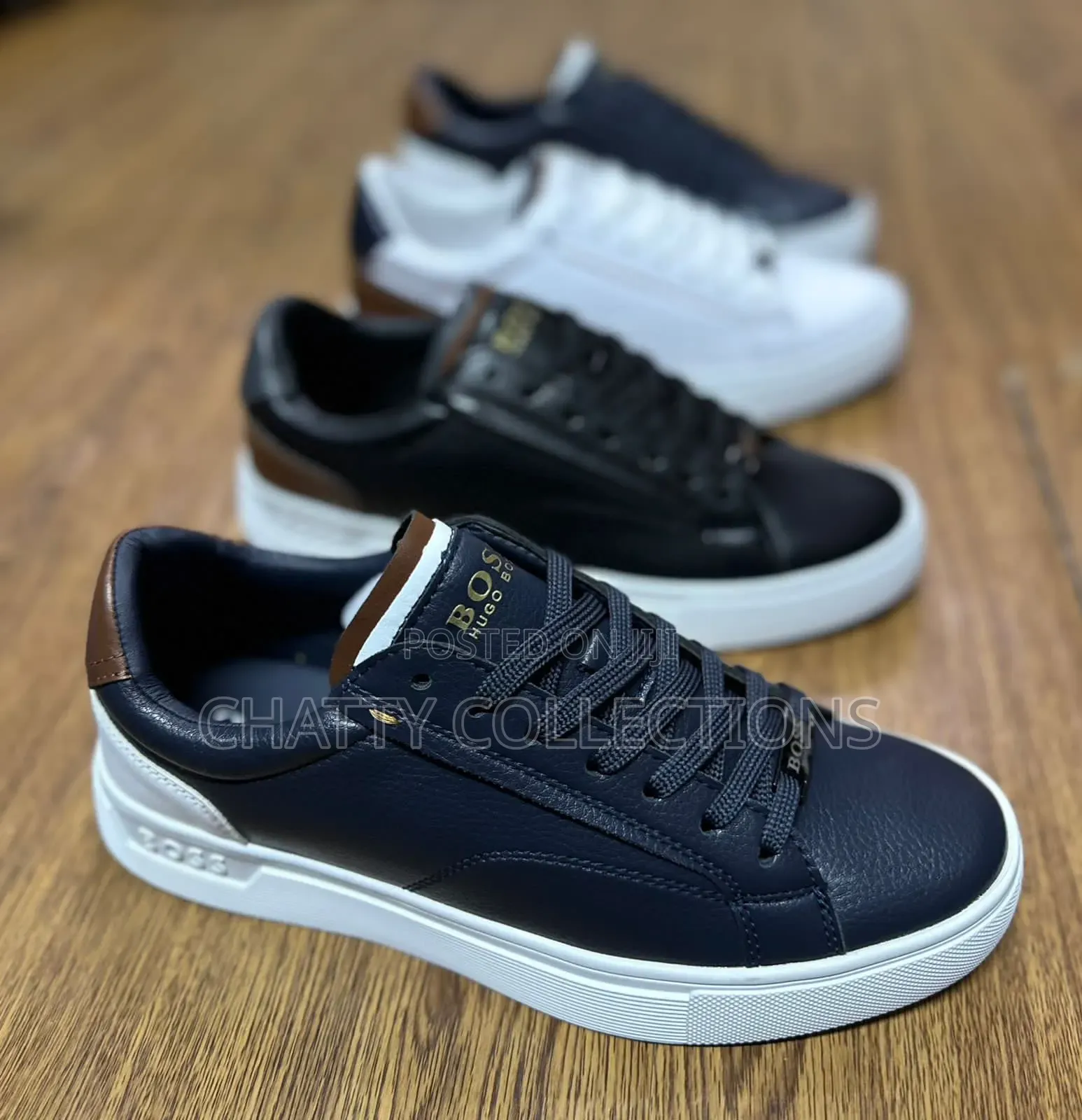 Navy Blue New Hugo Boss Casual Men Shoes Size 40 to 45