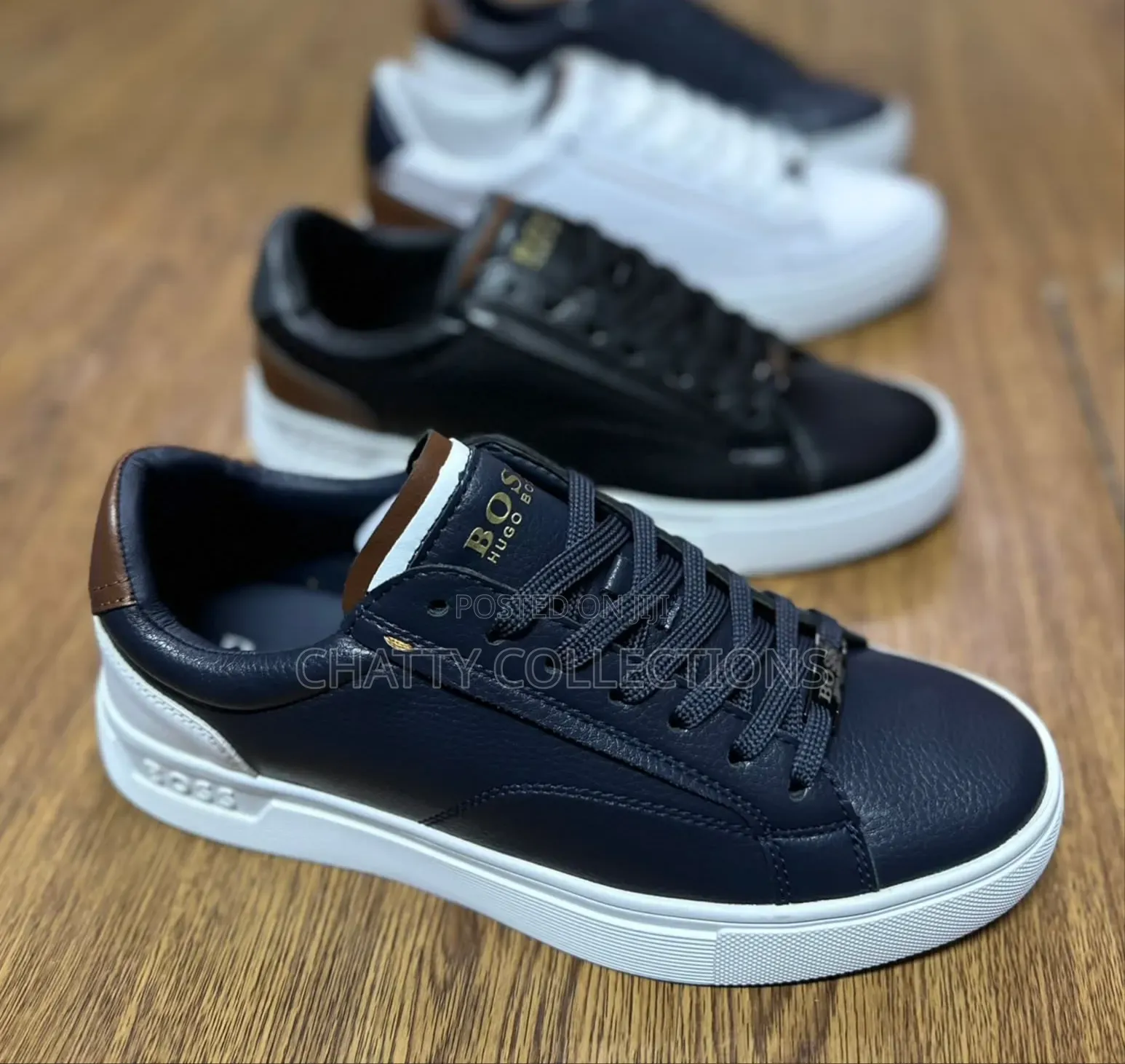 Navy Blue New Hugo Boss Casual Men Shoes Size 40 to 45