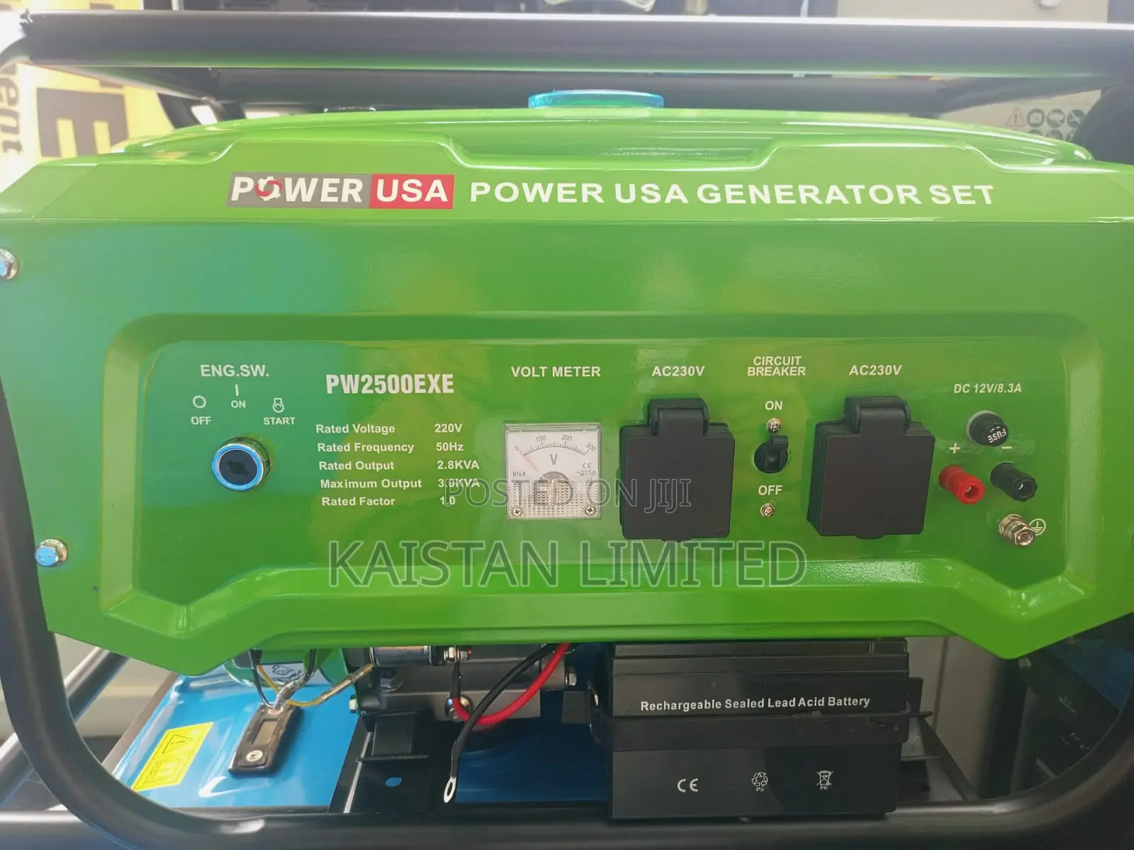 Power Usa W2500exe Petrol Generator3.0 Kva/2.8kva Key Strart