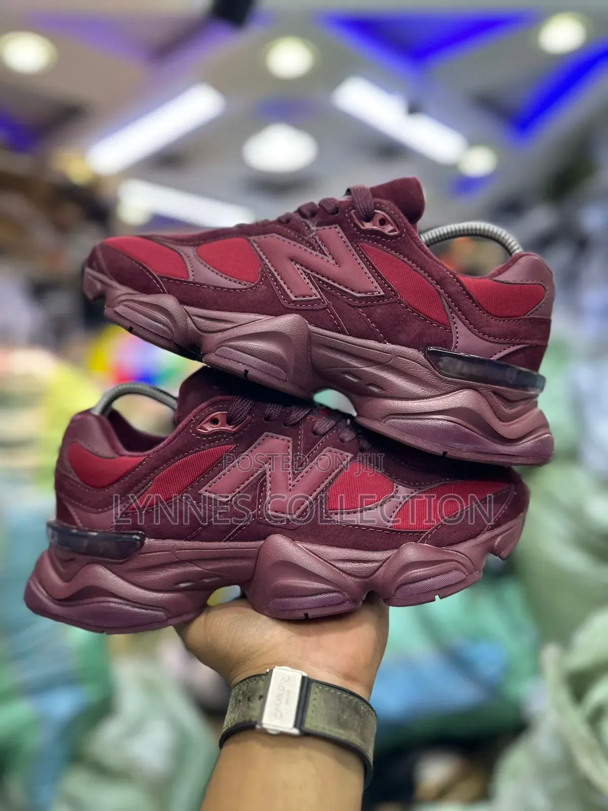 New Balance 9060 Burgundy - Ladies Streetwear Sneakers