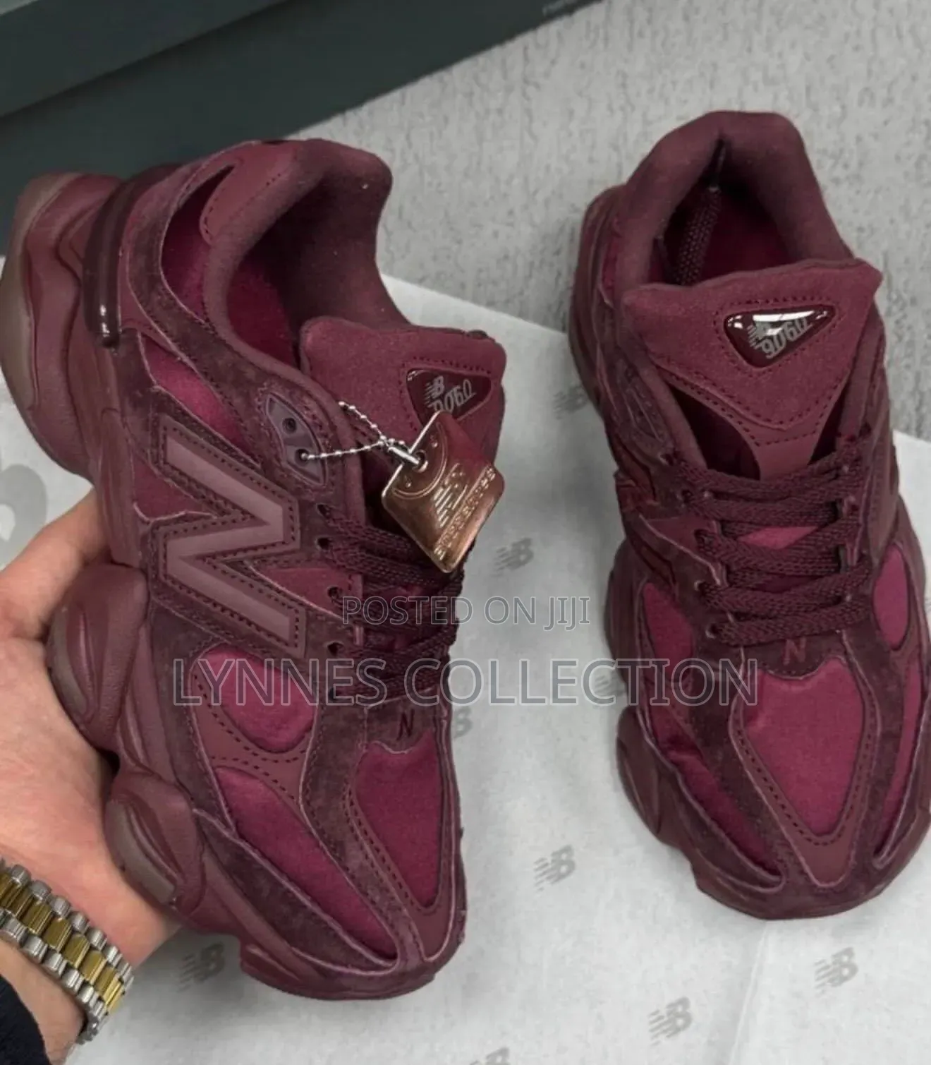 New Balance 9060 Burgundy - Ladies Streetwear Sneakers