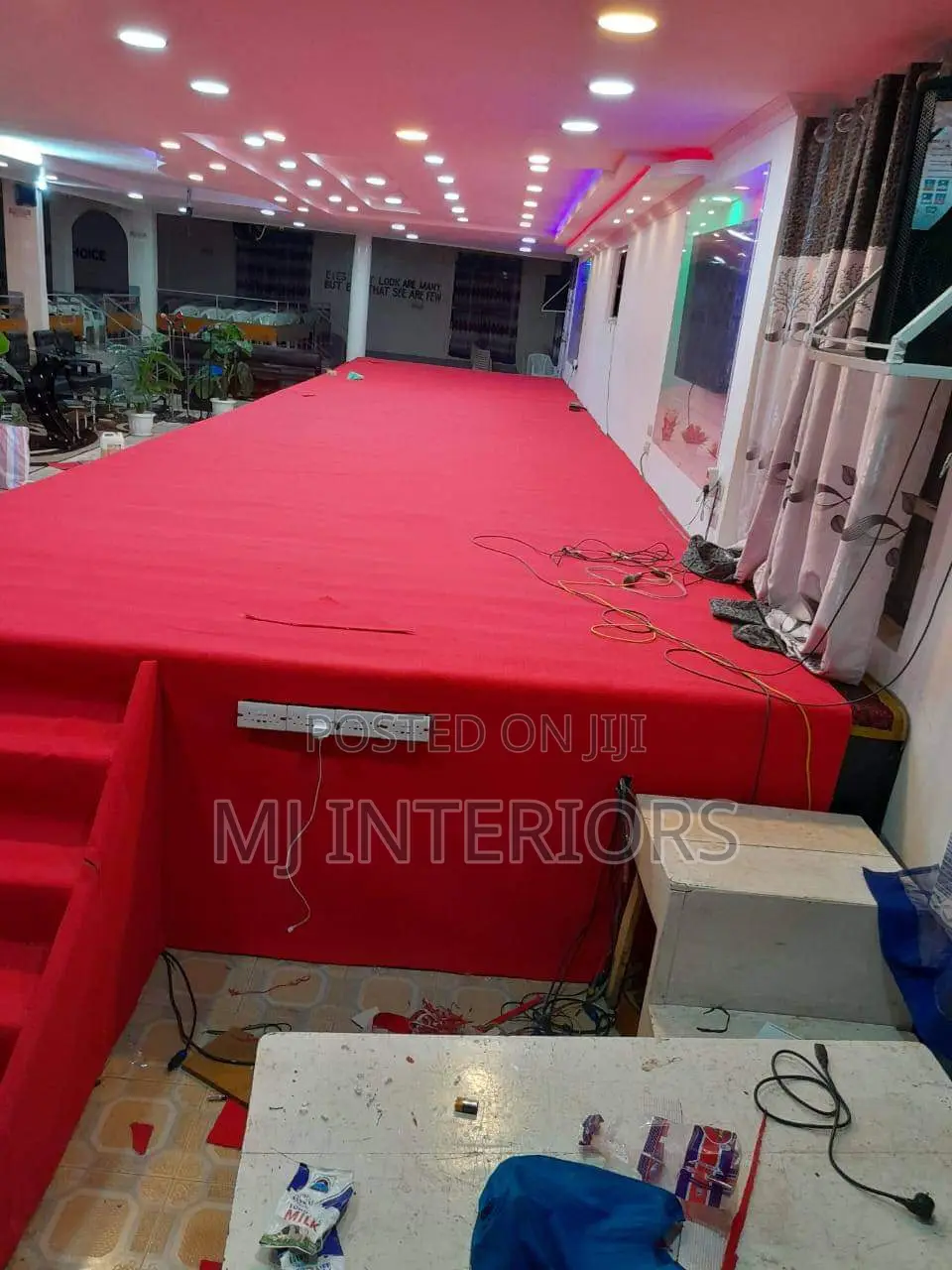 Soft Red Delta Carpet for Church Altar