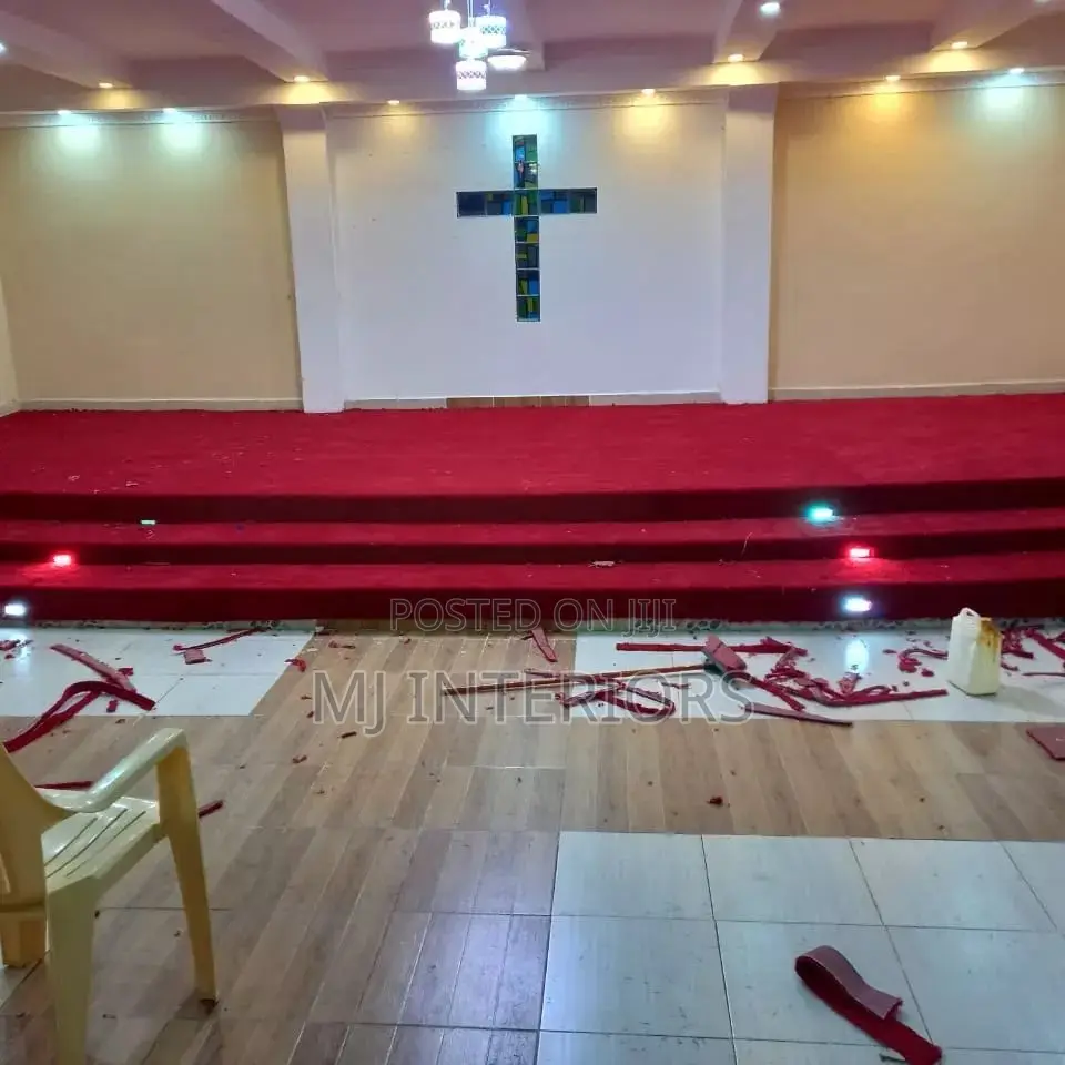 Luxury Red Delta Church Interior Carpet