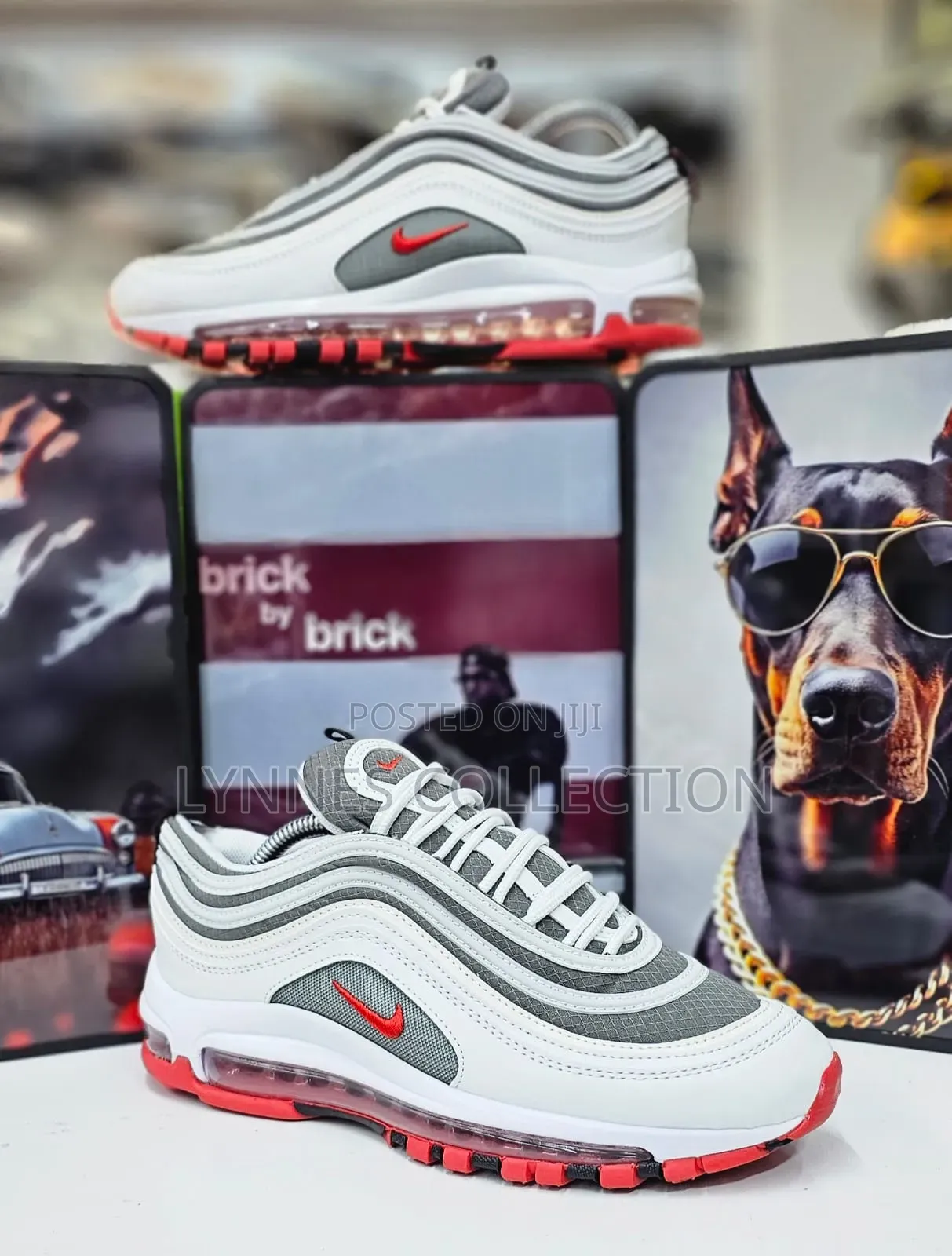 Nike Air Max 97 Red/White Leather - Classic Streetwear Sneakers