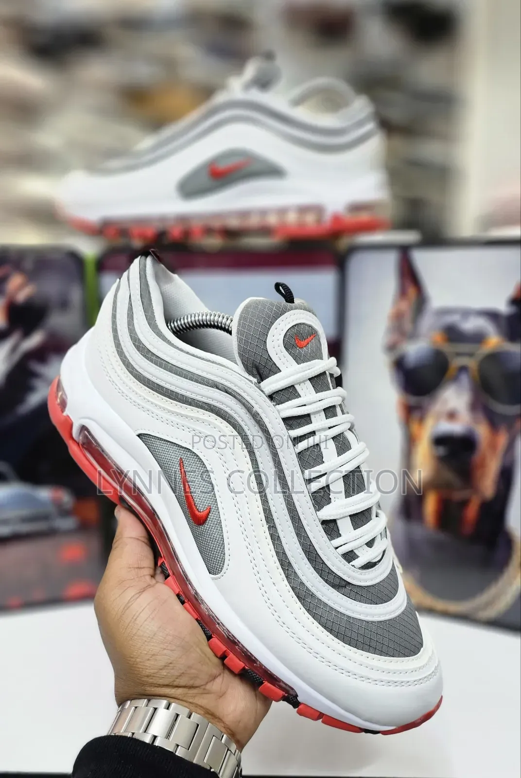 Nike Air Max 97 Red/White Leather - Classic Streetwear Sneakers
