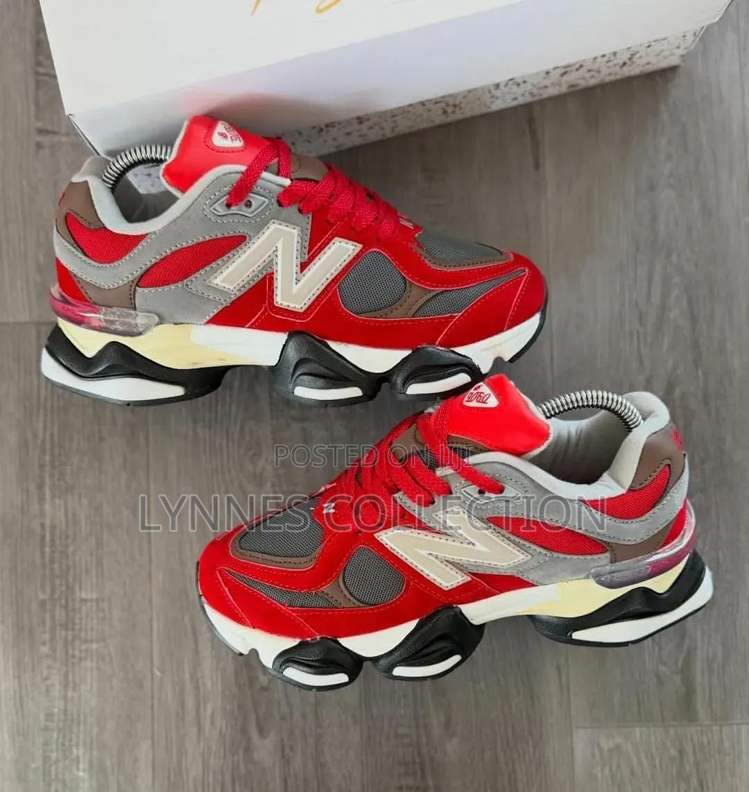 New Balance 9060 Black/White/Red - Trendy Streetwear Sneakers