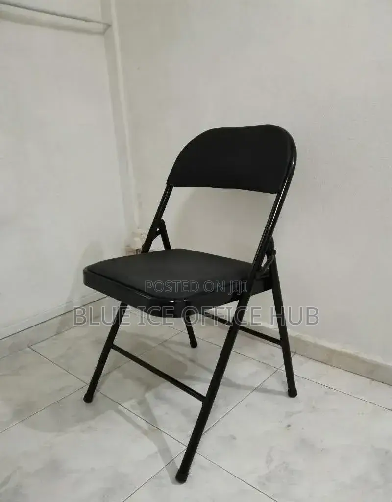 Metallic Foldable Black Chair