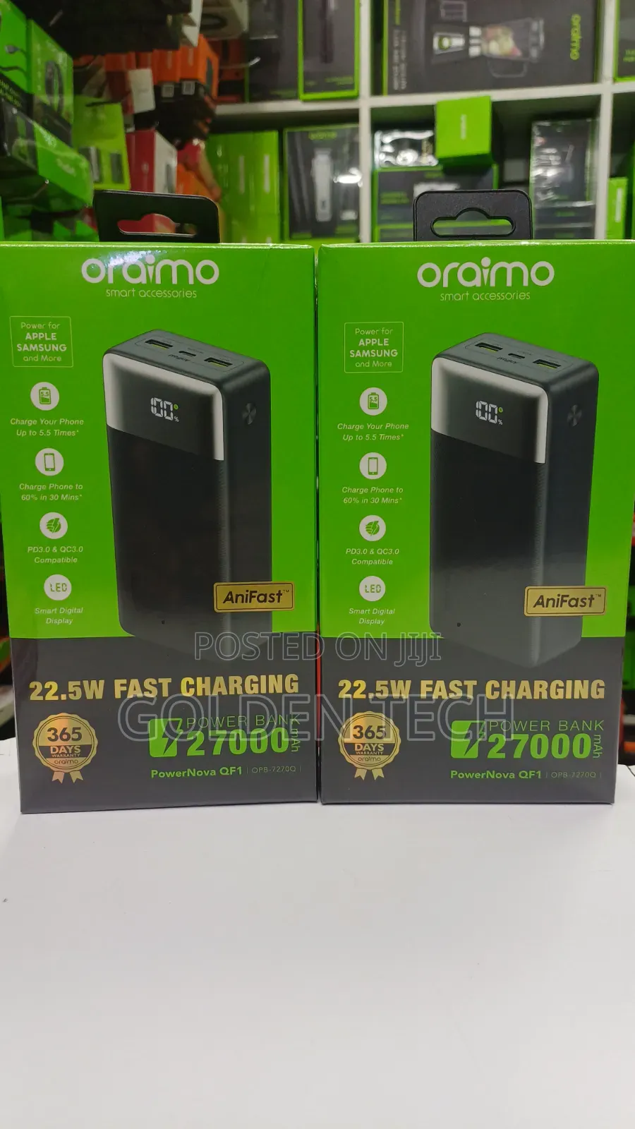 Oraimo 27000mah Powernova Qf1 Portable Fast Charging Powerbank